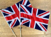 2 x Hand Waving Flags